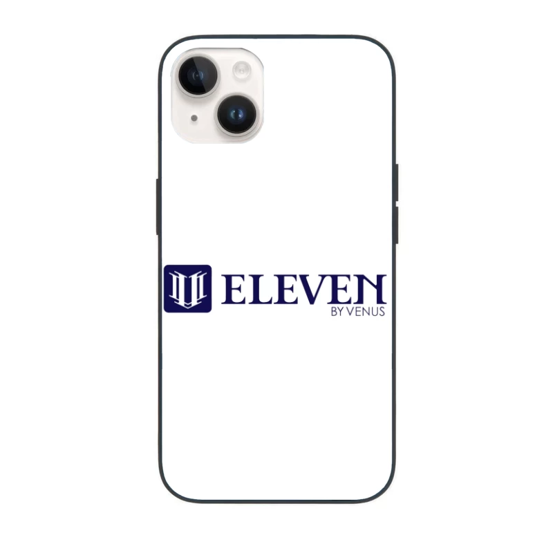 Modern Navy Blue Eleven by Venus Logo Design iPhone Case