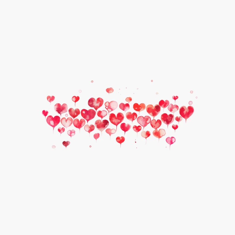Romantic Watercolor Hearts for Valentine's Day Cotton Tote Bag