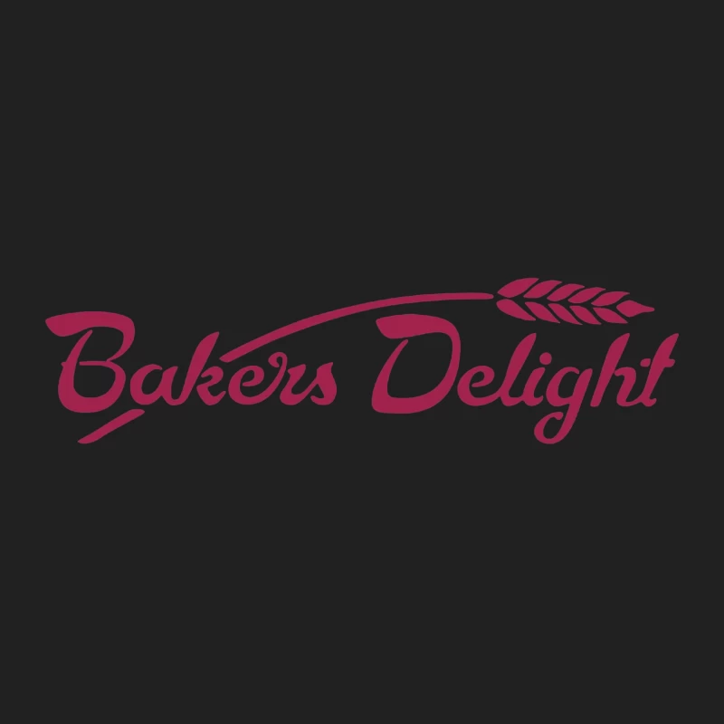 Bakers Delight Burgundy Cursive Logo with Wheat Symbol Bucket Hat