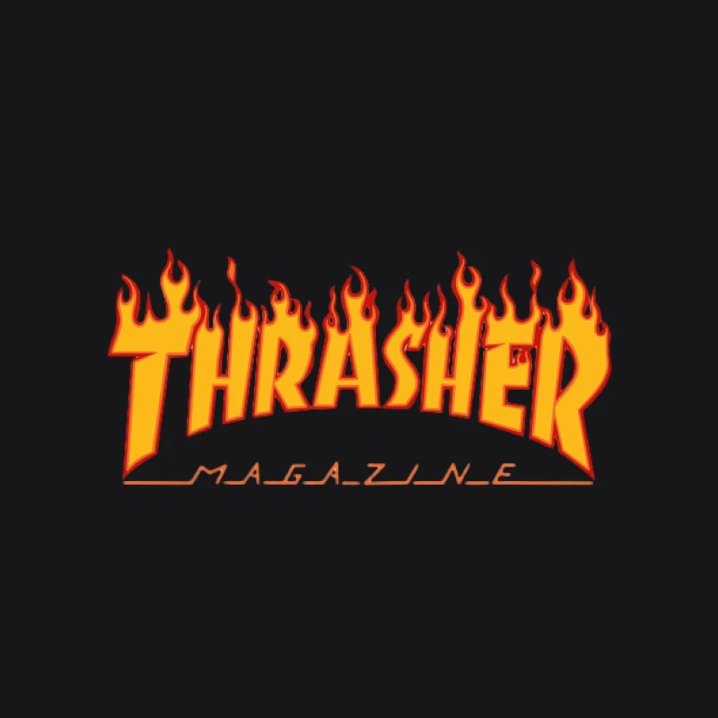 Logo en flammes du magazine Thrasher Femme Sweat à capuche