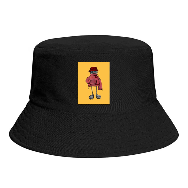 Robokite in Red Hoodie Bucket Hat