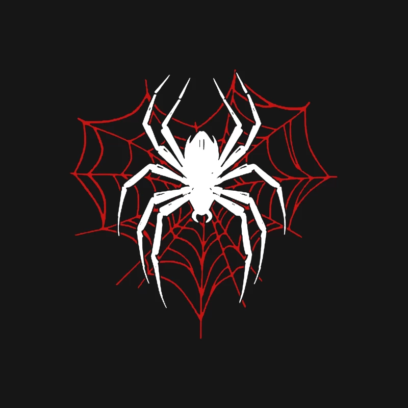 Spinne mit rotem Netz Herren T-Shirt
