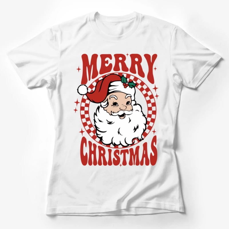 Fröhliche Weihnachten Santa Grafik Damen T-Shirt