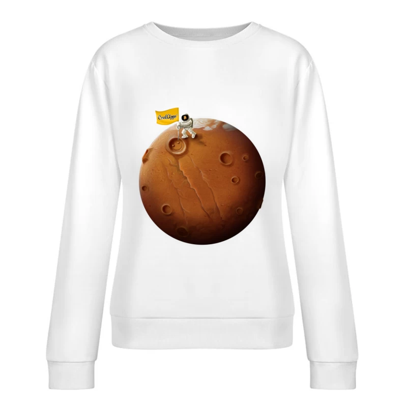Astronauten auf dem roten Planeten Damen Pullover Sweatshirt