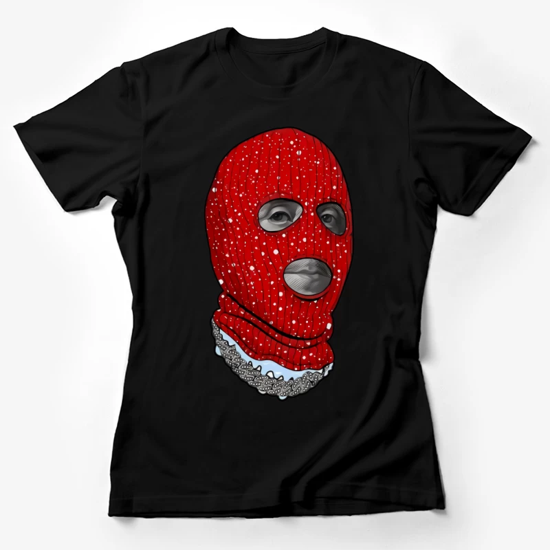 Rotes Skimützenporträt Damen T-Shirt