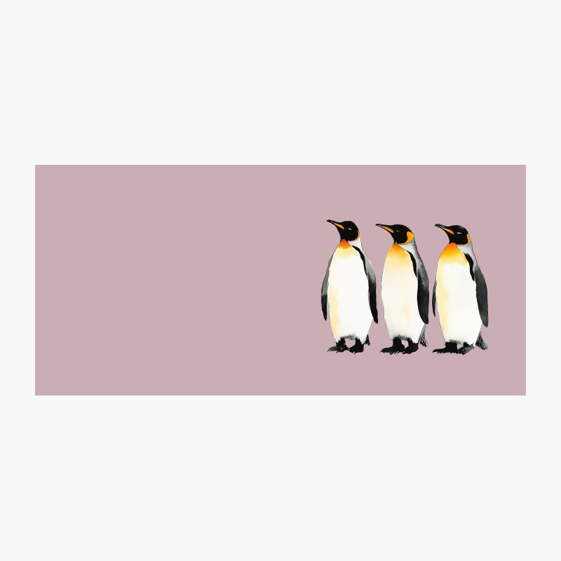 Watercolor Illustration of Emperor Penguins: Wildlife Art Coffee Mug
