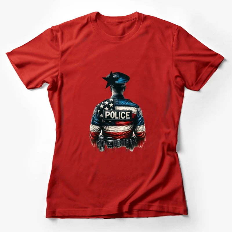 Patriotic Police Art Illustration Female T-Shirt