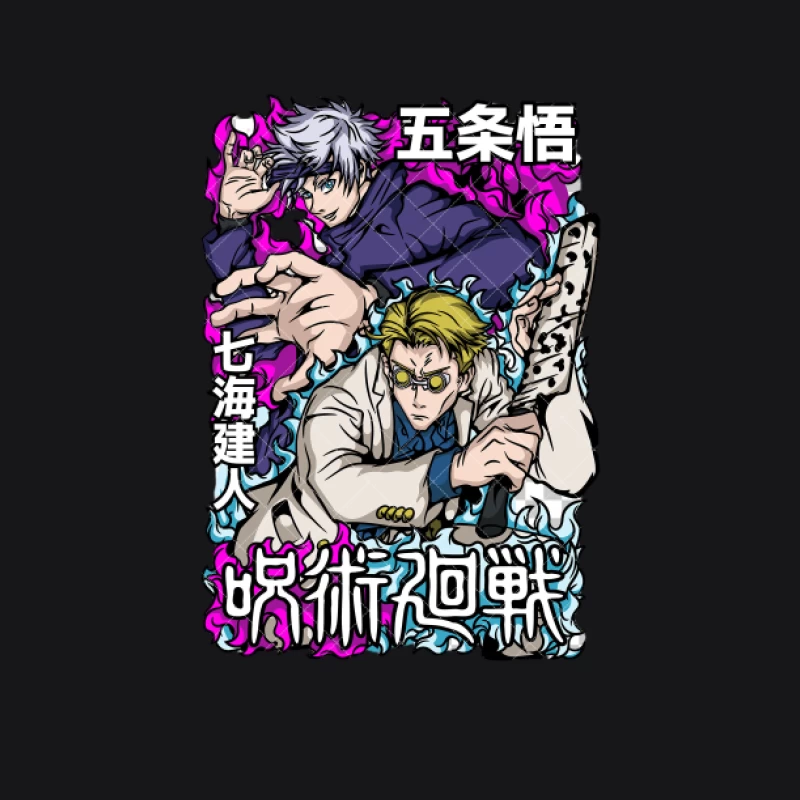 Stilvolles Anime-Design mit Figuren in Aktion Herren Pullover Hoodie