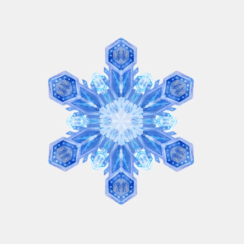 Flocon de neige géométrique bleu Homme Débardeur