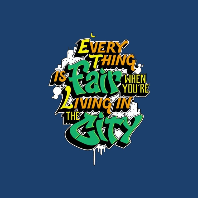 Graffiti-Stil Zitat über das Stadtleben Damen Pullover Hoodie