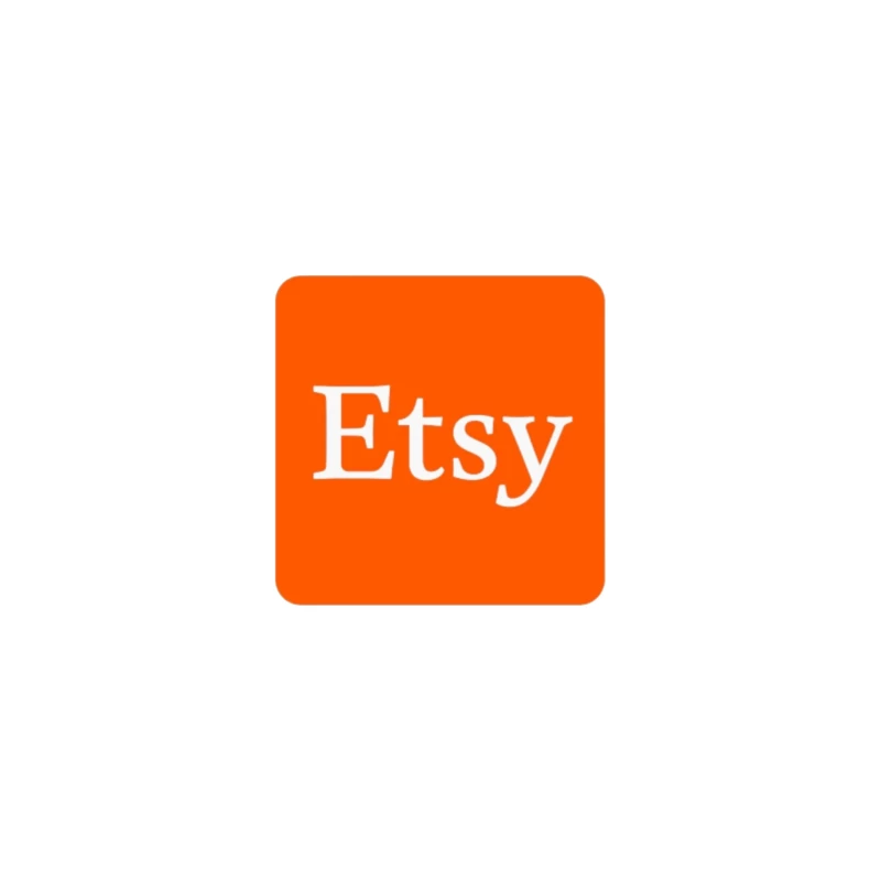 Etsy Official Logo - Orange Square E-commerce Marketplace Icon Desk Mat