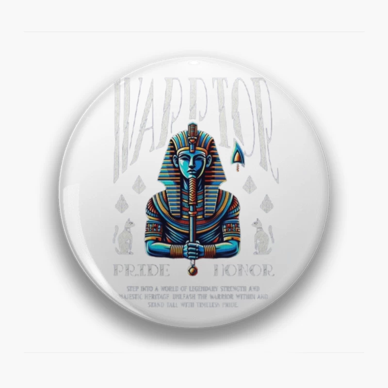 Majestic Egyptian Pharaoh - Pride and Honor Illustration Pin