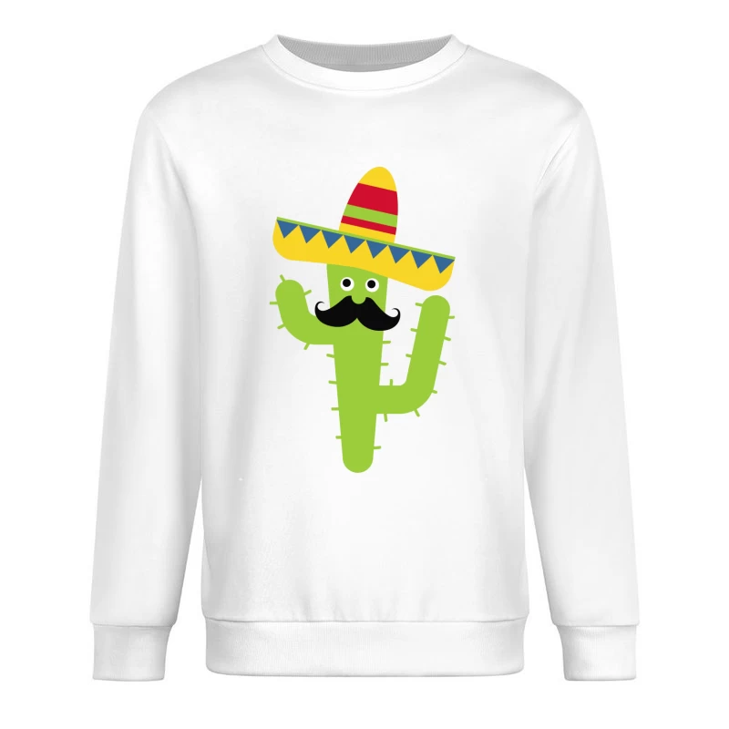 Cactus avec sombrero coloré Homme Sweat-shirt à enfiler