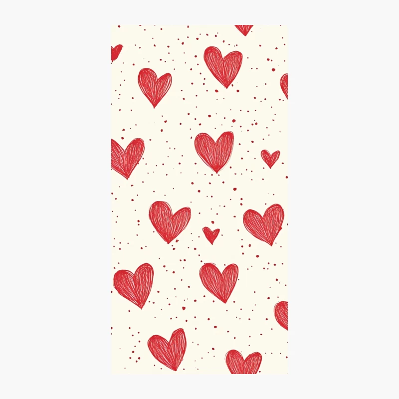 Red Hearts Pattern: Romantic Valentine's Day Background Illustration iPhone Case