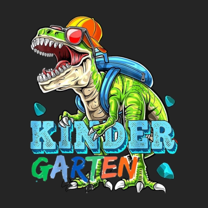 Dinosaurier mit Rucksack im Kindergarten Herren Pullover Sweatshirt