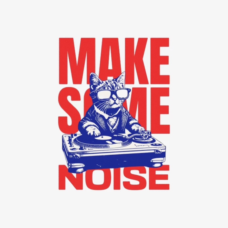 Drôle de chat DJ fait du bruit Homme Sweat-shirt à enfiler