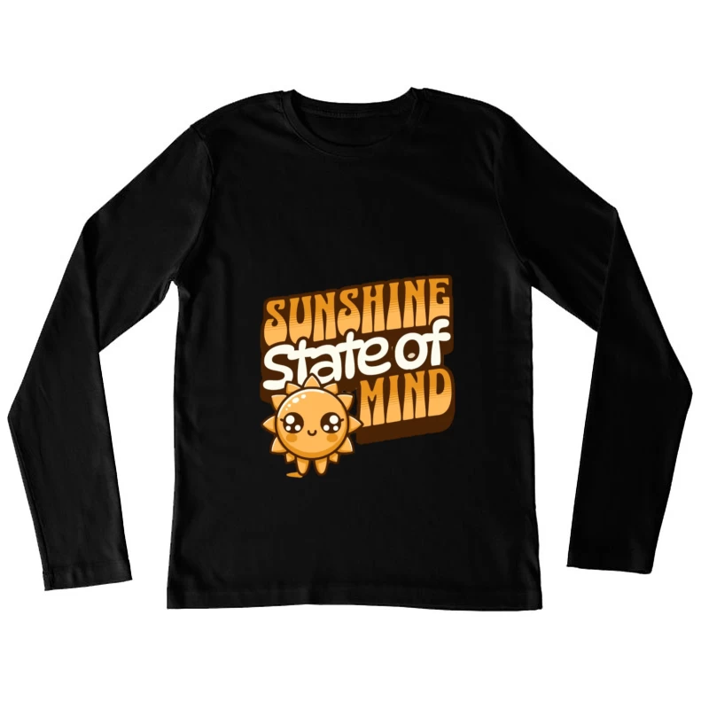 Soleil Heureux, État d'Esprit Positif Femme Manches Longues T-Shirt