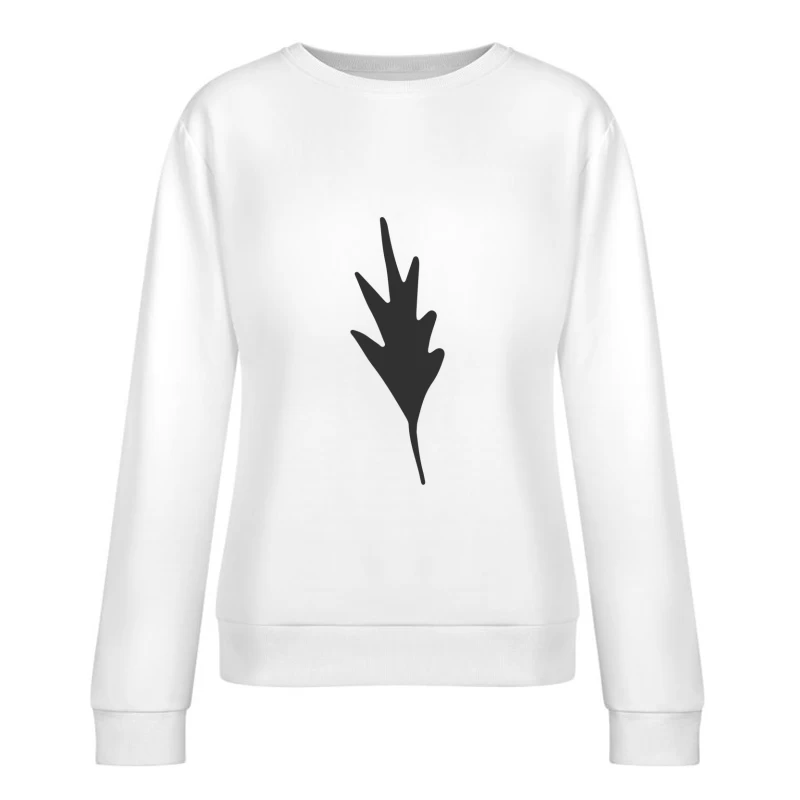 Silhouette de feuille noire Femme Sweat-shirt à enfiler