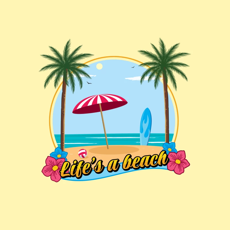 Life's a beach Throw Pillow