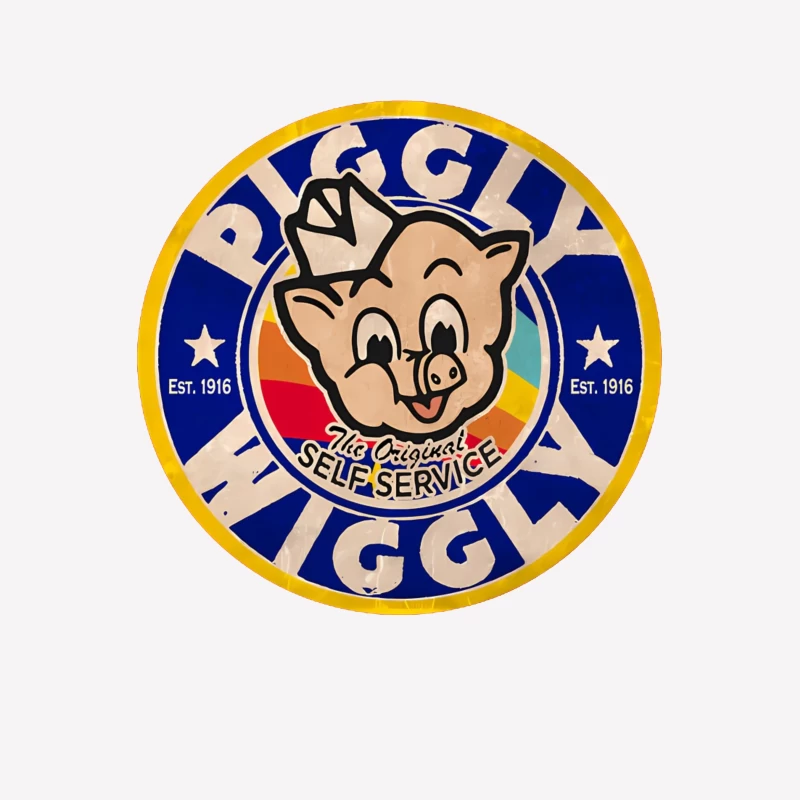 Vintage Piggly Wiggly Supermarket Logo - The Original Self Service Store Since 1916 Female T-Shirt