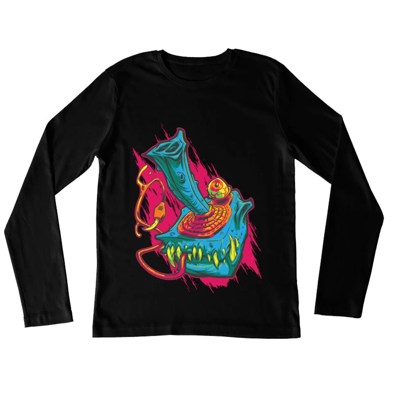 Monster Game Controller Female Long Sleeve T-Shirt