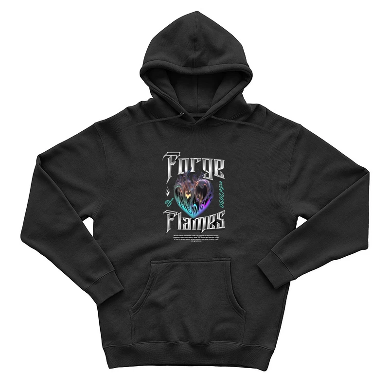 Herz aus Flammen Design Herren Pullover Hoodie