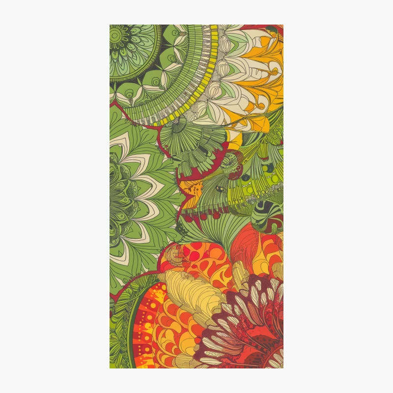 Vibrant Psychedelic Mandala Floral Abstract iPhone Case