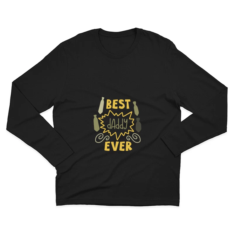 Meilleur Papa Avec Cravates Colorées Homme Manches Longues T-Shirt