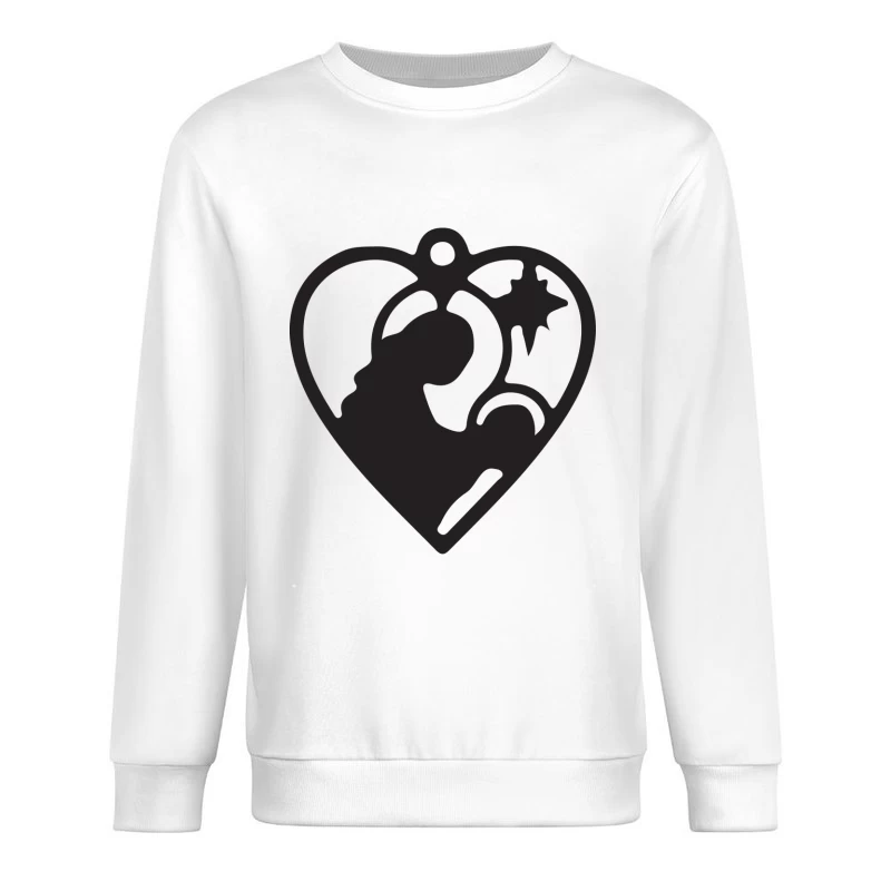 Icône de Noël avec étoile et silhouette Homme Sweat-shirt à enfiler