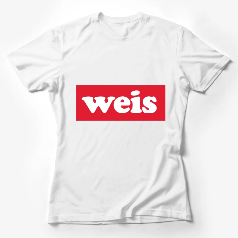 Weis Markets White Logo on Red Background Female T-Shirt