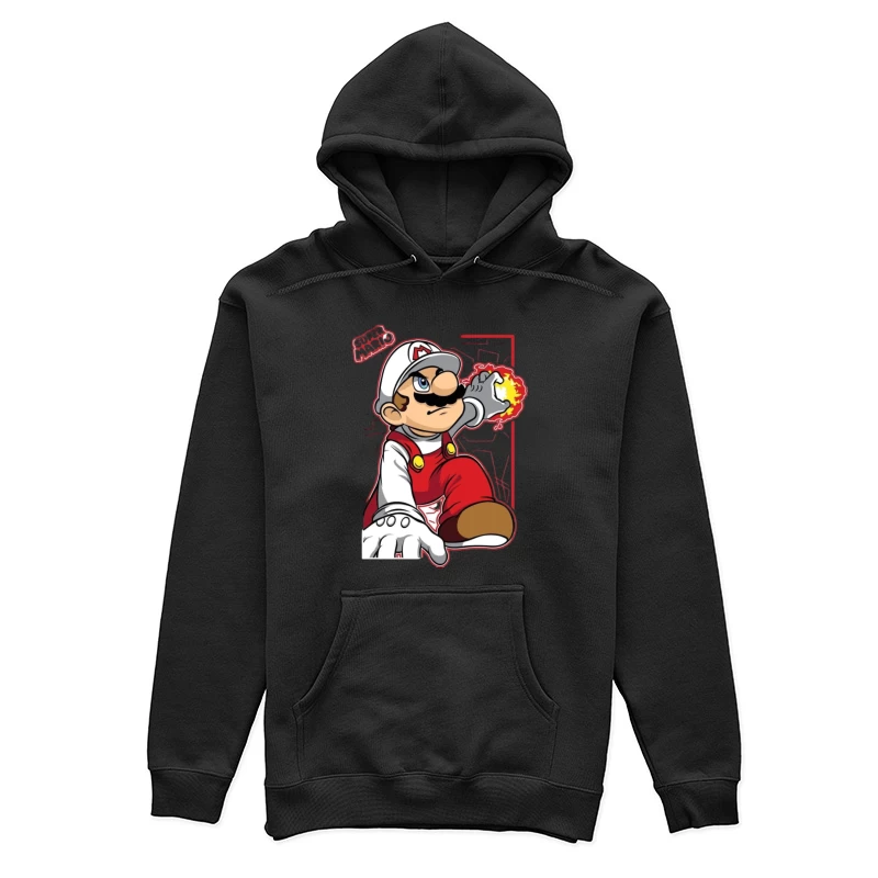 Feuer Mario in Aktion Damen Pullover Hoodie