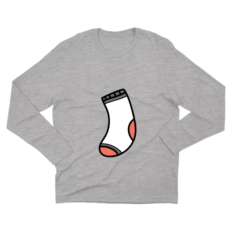 Chaussette blanche avec motifs colorés Homme Manches Longues T-Shirt