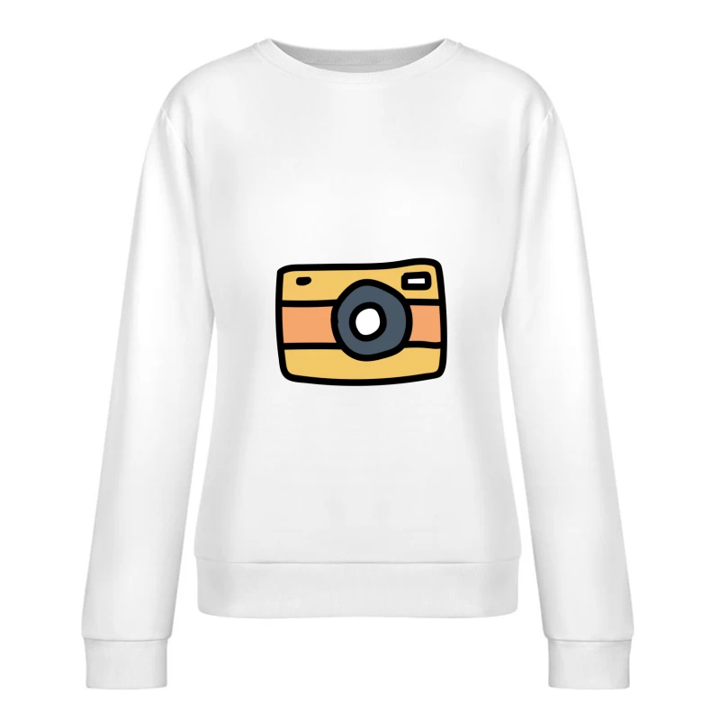 Icône de caméra vintage colorée Femme Sweat-shirt à enfiler