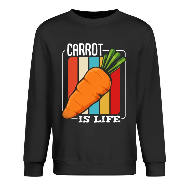 Karotte ist Leben Retro Design Herren Pullover Sweatshirt