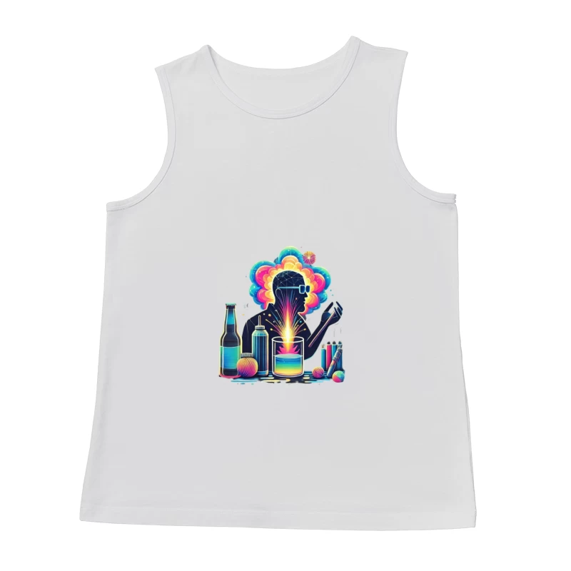 Colorful Mind: Creative Science and Imagination Illustration Male Tank Top