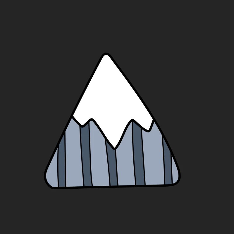 Montagne stylisée avec neige Homme Sweat-shirt à enfiler