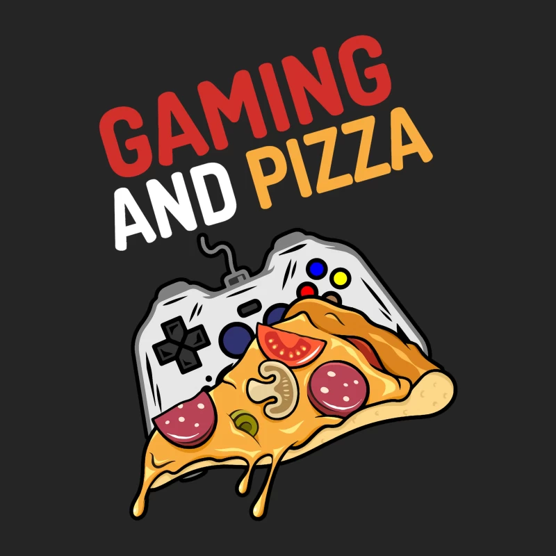 Gaming und Pizza Spaß Herren Pullover Sweatshirt
