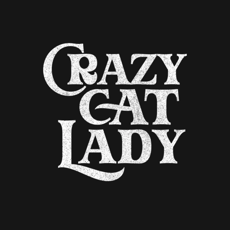Crazy Cat Lady  Humorous Cat Lover Faded Typography Design Female Long Sleeve T-Shirt