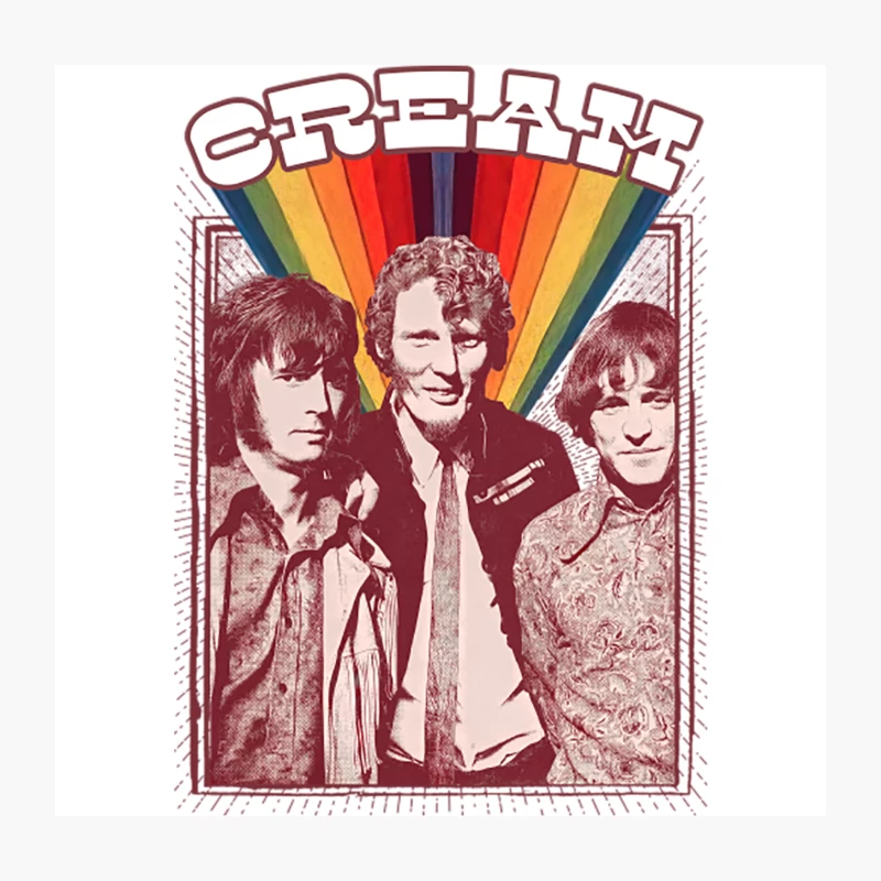 Cream -- 60s Retro Fan Artwork Throw Pillow