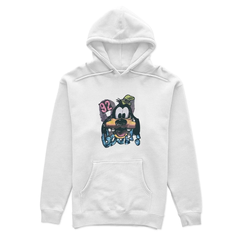 Design di cartoni animati divertente con Pippo Felpa con cappuccio Donna