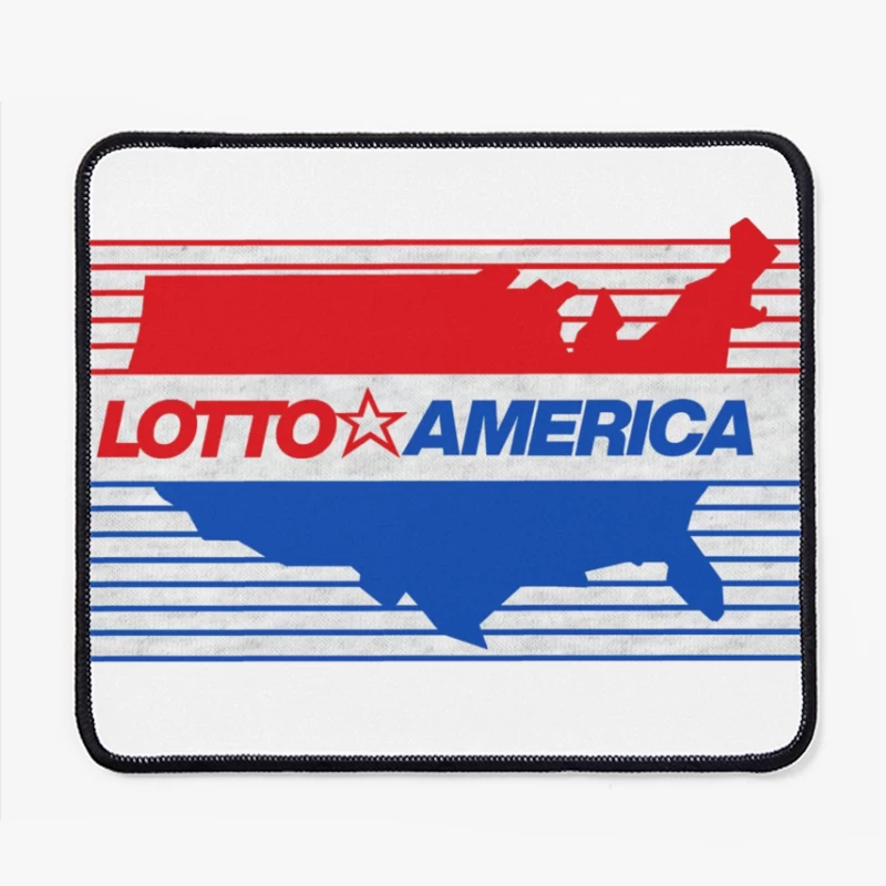 Lotto America Patriotic Logo Design with USA Map Mouse Pad