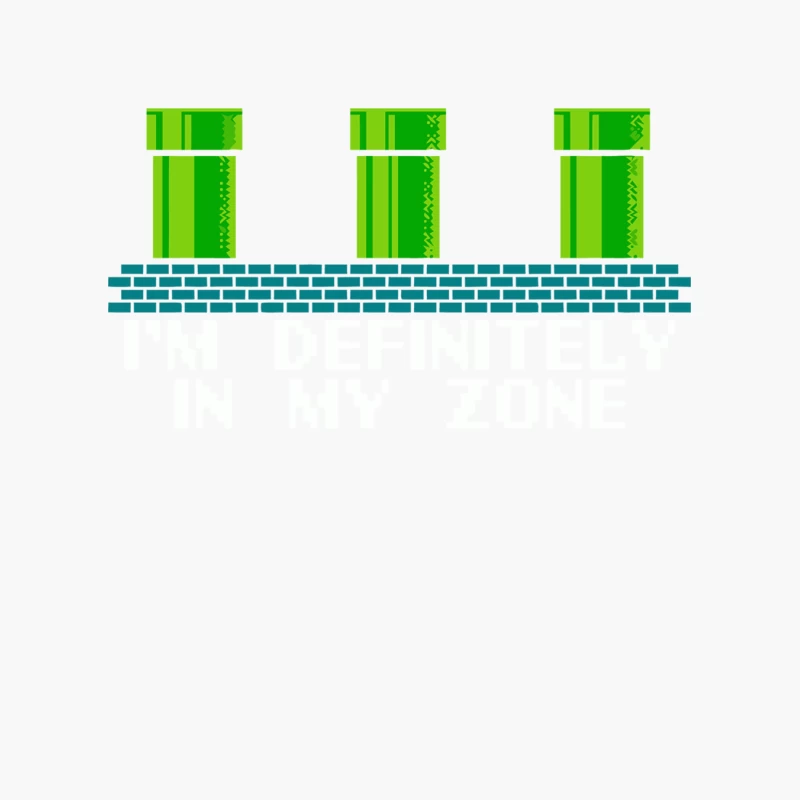 Retro 8-Bit Mario Game Scene with Green Pipes and Brick Wall Cotton Tote Bag