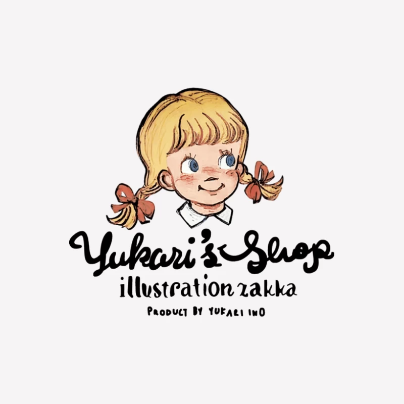 Yukari's Shop Illustration Mädchen Damen T-Shirt