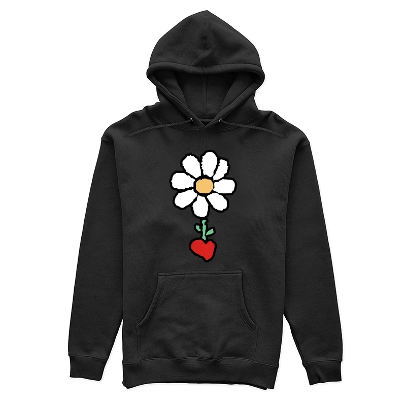 Blume mit Herz Damen Pullover Hoodie