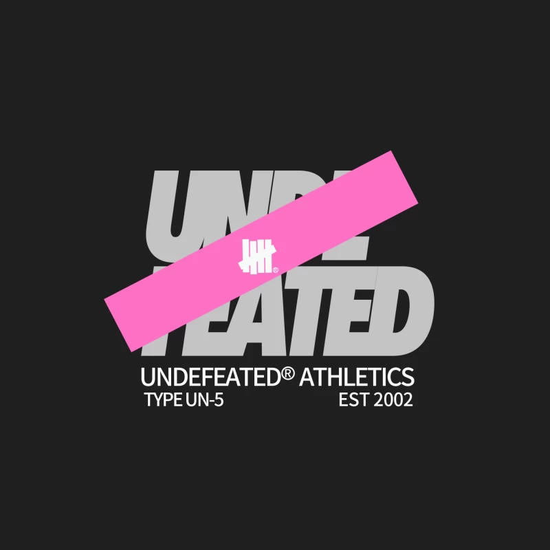 Undefeated Athletics Logo Design mit pinkem Balken Herren Tanktops