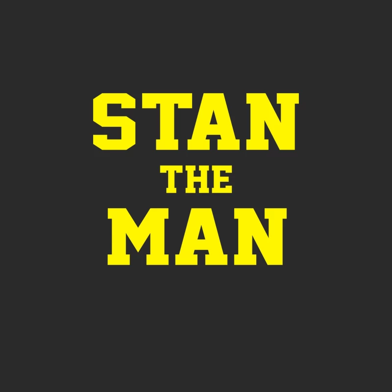Bold Yellow Typography: Stan The Man Baseball Cap