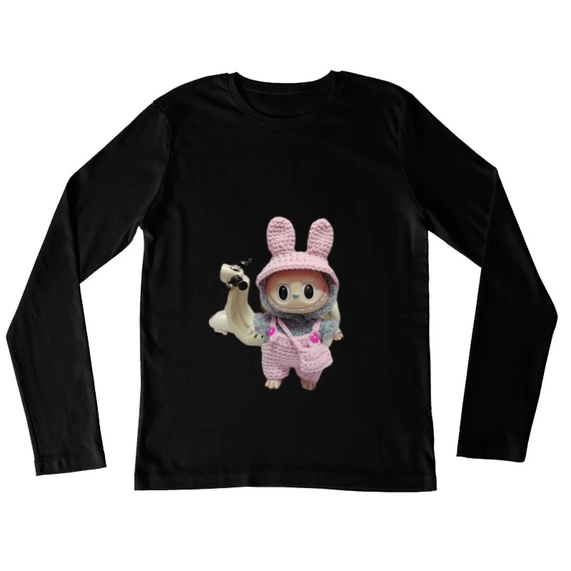 Kawaii Puppe mit Häkeltierkostüm Damen Langarm T-Shirt