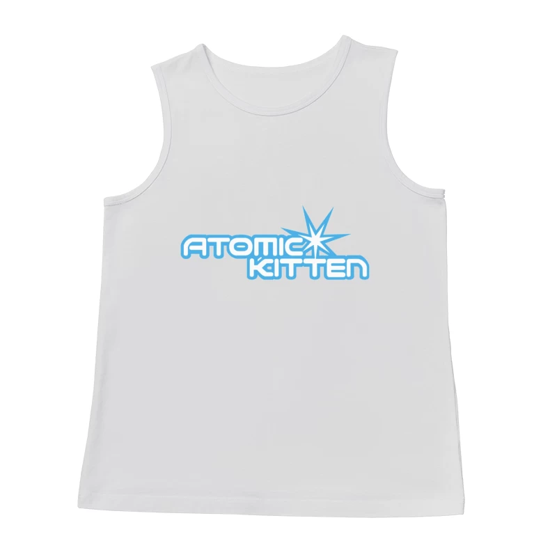 Atomic Kitten Blue Retro Logo Design Male Tank Top