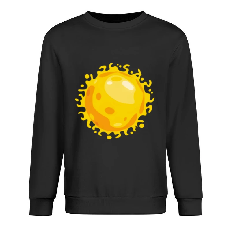 Leuchtende gelbe Sonne Herren Pullover Sweatshirt