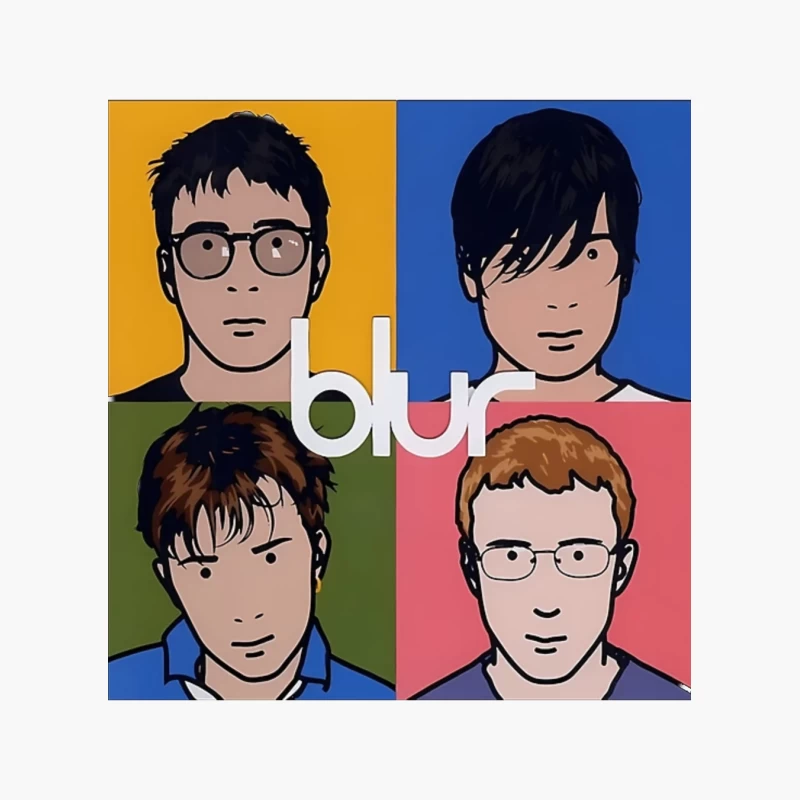 Blur Band Pop Art Style Album Cover Portrait Cotton Tote Bag